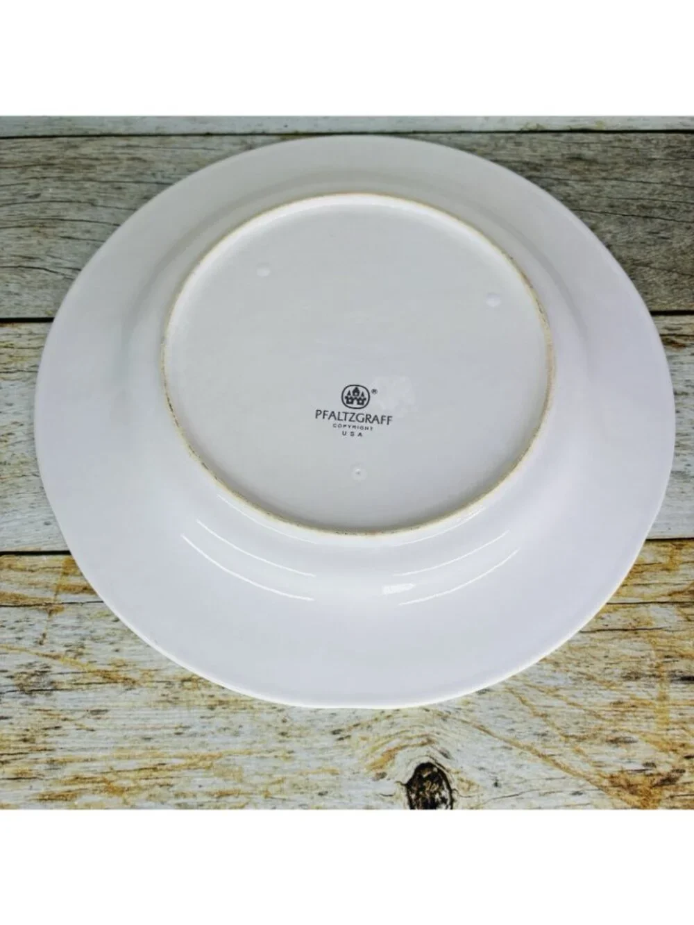 Pfaltzgraff GRAPEVINE Purple Pink Floral Stoneware Embossed Dinner Plates Set 4